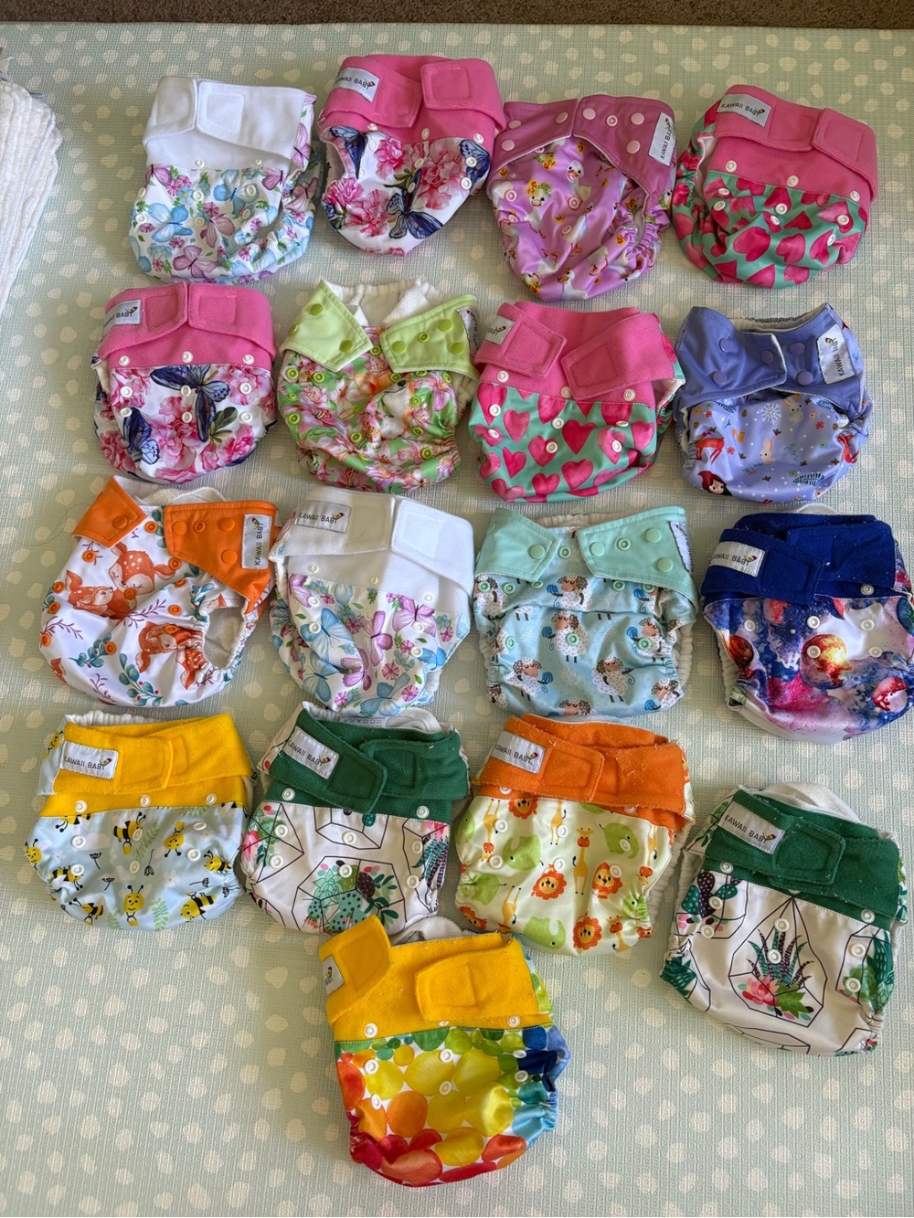 Kawaii Baby One Size Pocket Cloth Diapers